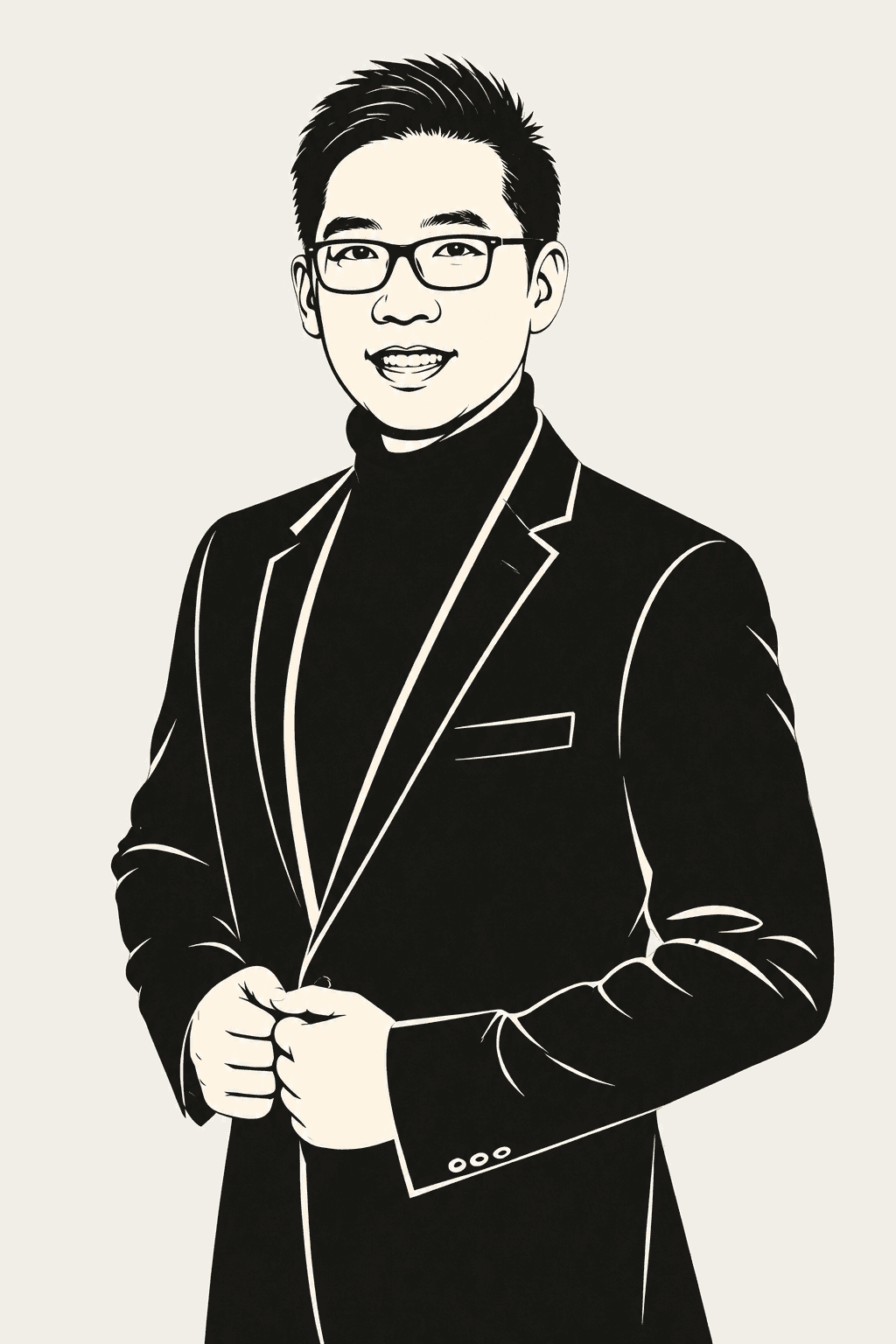 李柏賢講師剪影風格肖像
